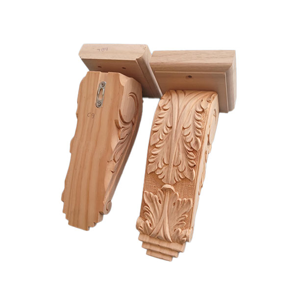 Medium Hand Carved Pine Corbel C99